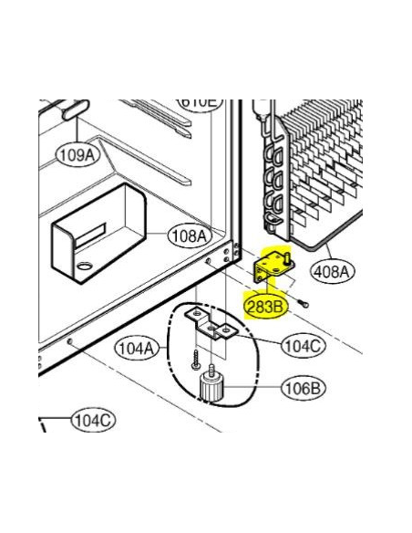 Bisagra para frigorífico LG MEF61942202
