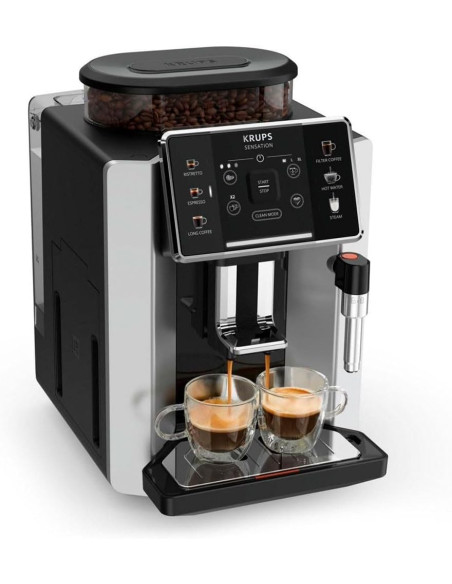 Cafetera Espresso Krups Full Auto Sensation Silver Black