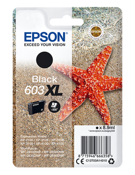 CARTUCHO DE TINTA EPSON NEGRO 603 XL