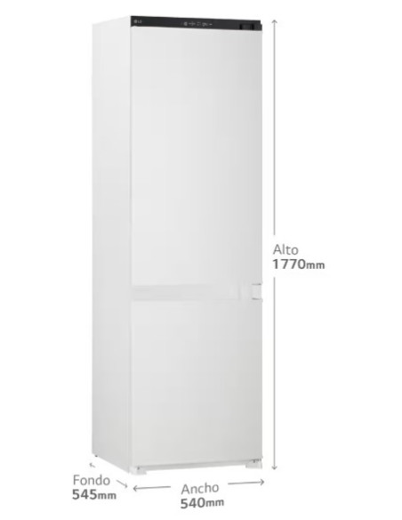 FRIGORÍFICO COMBI INTEGRABLE  LG GTFN256SER