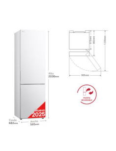 FRIGORÍFICO COMBI  LG GBV22NCCSW, 419L, SERIE 200