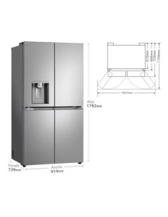 FRIGORÍFICO AMERICAN COMBI LG GML960PYBE, 641L