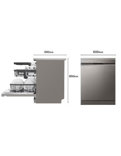 LAVAVAJILLAS INOX ANTIHUELLAS CON TECNOLOGÍA QUADWASH™,...