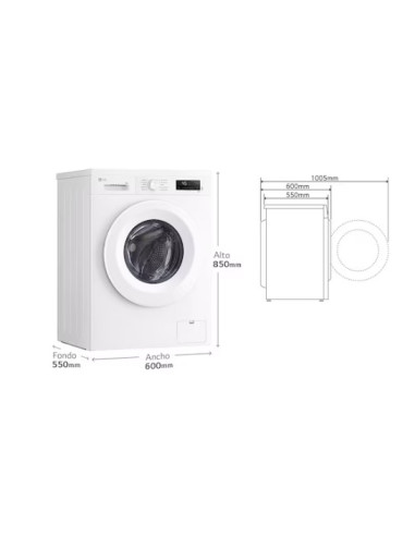 LAVADORA LG  EFICIENTE 8KG,1400RPM, SERIE 100...