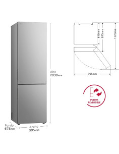 FRIGORÍFICO COMBI LG, 387L, GBV22NCBPY 2