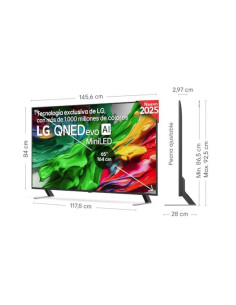 Smart TV LG QNED evo AI QNED85 65 pulgadas MiniLED 4K...