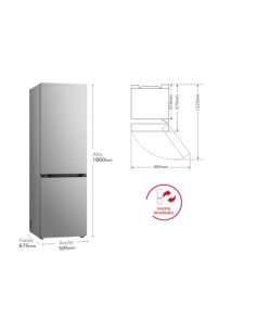 Frigorífico Combi Door Cooling+, 1,86m, Clasificación C,...