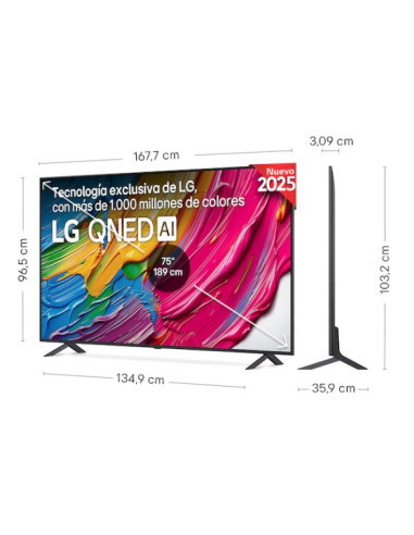 Smart TV LG QNED AI QNED8E 75 pulgadas 4K 2025...