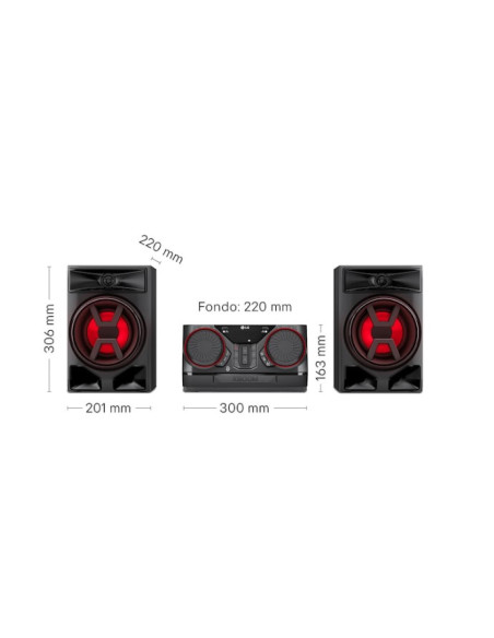 Altavoz gran potencia LG xboom La Bestia CK43N con 300W de potencia LG CK43N.DEUSLLK