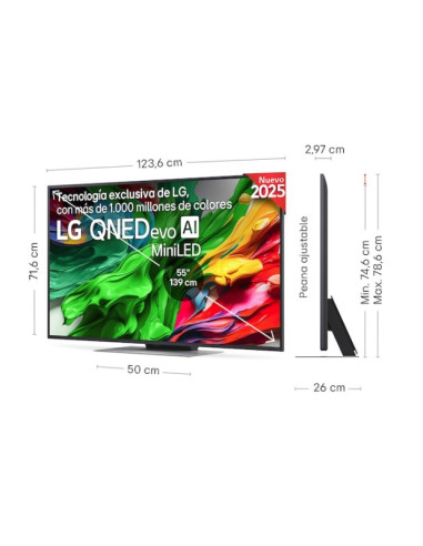 Smart TV LG QNED evo AI QNED87 55 pulgadas...