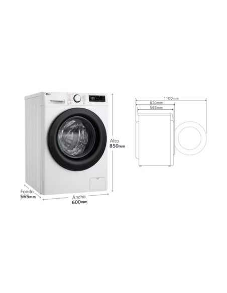 Lavadora inteligente AI Direct Drive, Vapor, 9kg , 1400rpm Un 10% más eficiente que A, Serie 500