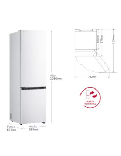 Frigorífico Combi | LG GBBS726ASW DoorCooling+, 2,03m,...