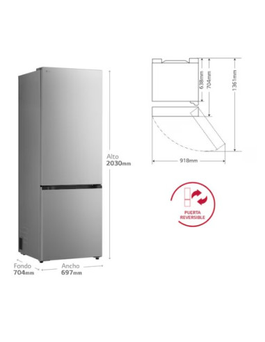 Frigorífico Combi | LG GBBW322DPY DoorCooling+,...