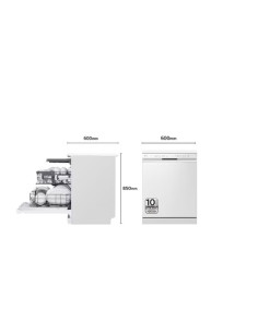 Lavavajillas LG QuadWashTM, Blanco , D DF243FW.ABWQEES
