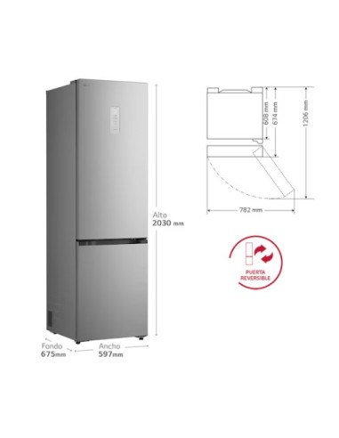 Frigorífico Combi | LG GBBSJ21EPY DoorCooling+,...