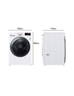 Lavadora LG F1P1CY2W, 17 kg, E, Blanco Marfil, 1100rpm,...