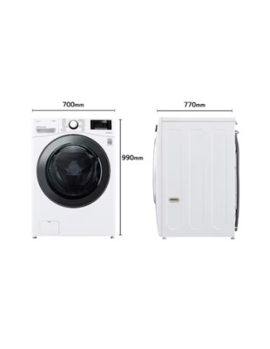 Lavadora LG F1P1CY2W, 17 kg, E, Blanco Marfil,...