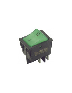 Interruptor basculante luminoso verde 2 polos...